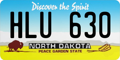 ND license plate HLU630