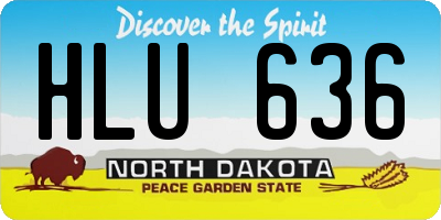 ND license plate HLU636