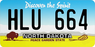 ND license plate HLU664