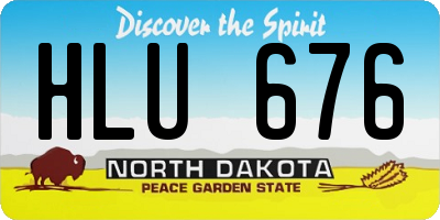 ND license plate HLU676