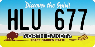 ND license plate HLU677