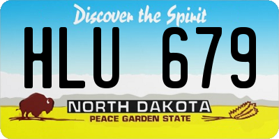ND license plate HLU679