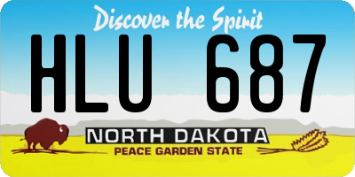 ND license plate HLU687