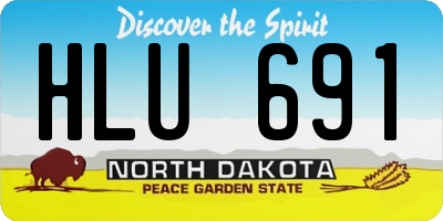 ND license plate HLU691