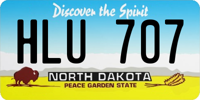 ND license plate HLU707