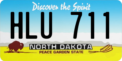 ND license plate HLU711