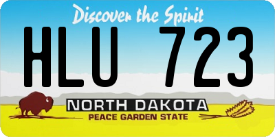 ND license plate HLU723