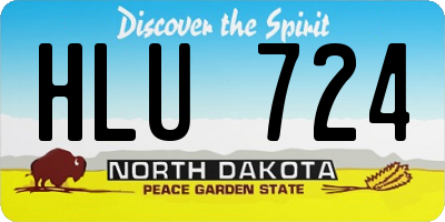 ND license plate HLU724
