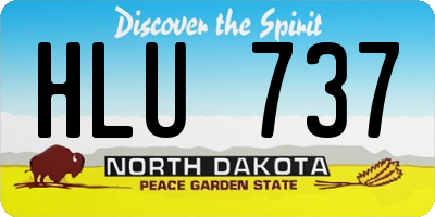 ND license plate HLU737