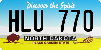 ND license plate HLU770