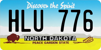 ND license plate HLU776