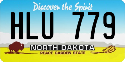 ND license plate HLU779