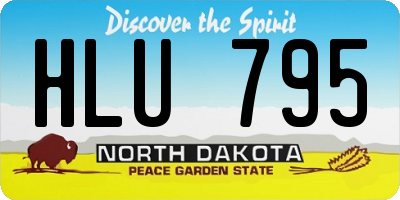 ND license plate HLU795