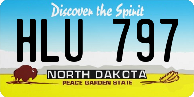 ND license plate HLU797