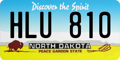 ND license plate HLU810