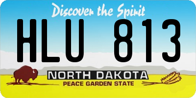 ND license plate HLU813