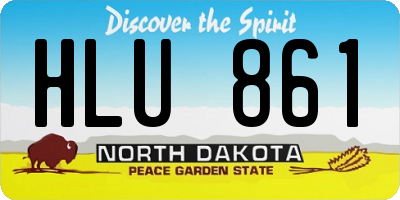 ND license plate HLU861