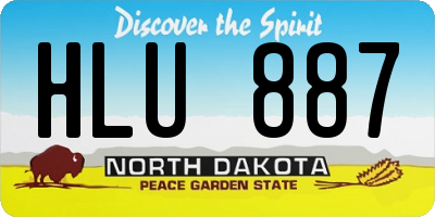 ND license plate HLU887