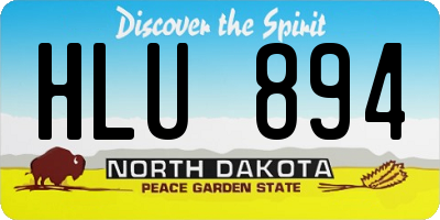 ND license plate HLU894