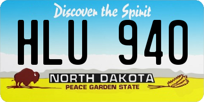 ND license plate HLU940