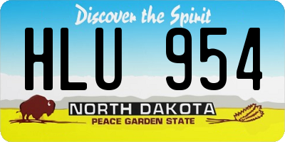 ND license plate HLU954
