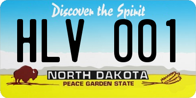 ND license plate HLV001