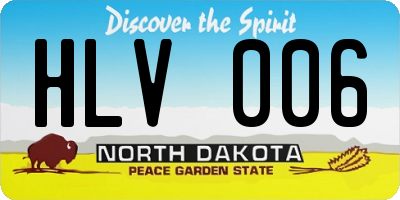 ND license plate HLV006