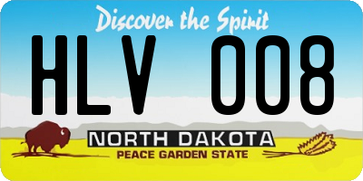 ND license plate HLV008