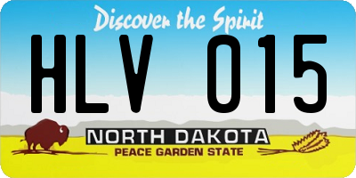 ND license plate HLV015