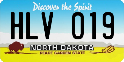 ND license plate HLV019