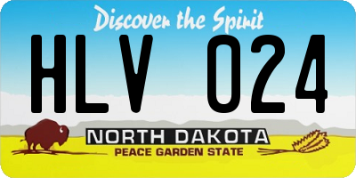 ND license plate HLV024