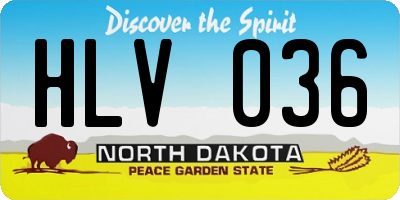 ND license plate HLV036