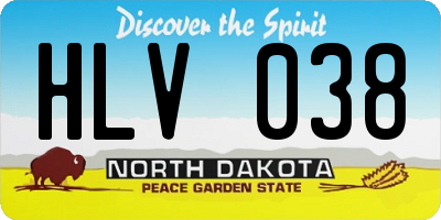 ND license plate HLV038