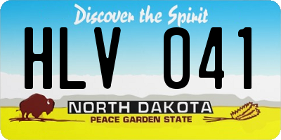 ND license plate HLV041