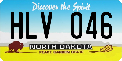 ND license plate HLV046