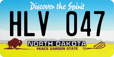 ND license plate HLV047