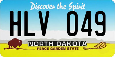 ND license plate HLV049