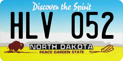 ND license plate HLV052