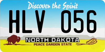 ND license plate HLV056