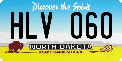 ND license plate HLV060