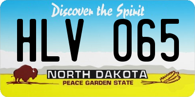 ND license plate HLV065