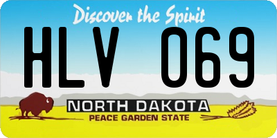 ND license plate HLV069