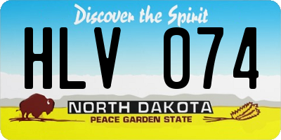 ND license plate HLV074