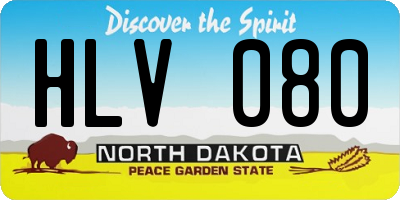 ND license plate HLV080