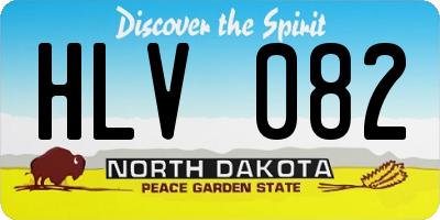 ND license plate HLV082
