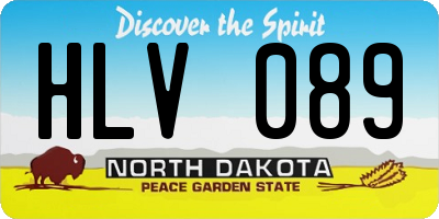 ND license plate HLV089