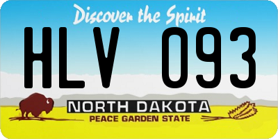 ND license plate HLV093