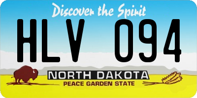 ND license plate HLV094