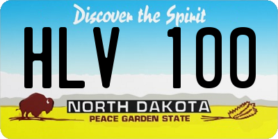 ND license plate HLV100