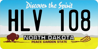 ND license plate HLV108